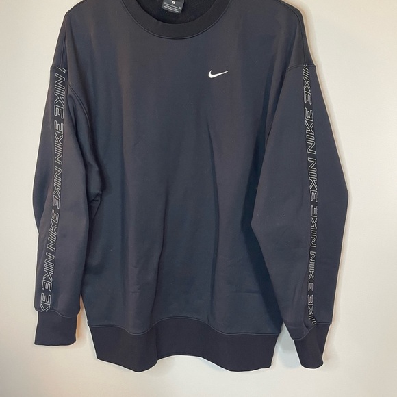 Nike Other - Nike women’s black oversized repeat logo taped sweatshirt size small